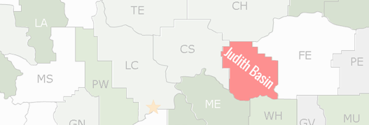 Judith Basin County Map
