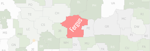 Fergus County Map