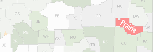 Prairie County Map